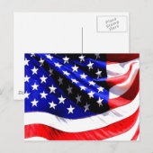 amerikanische Flagge Postkarte (Vorne/Hinten)