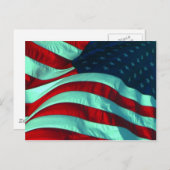 Amerikanische Flagge Postkarte (Vorne/Hinten)