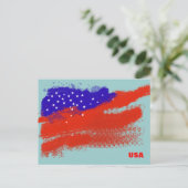 Amerikanische Flagge Postkarte (Stehend Vorderseite)