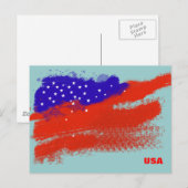 Amerikanische Flagge Postkarte (Vorne/Hinten)