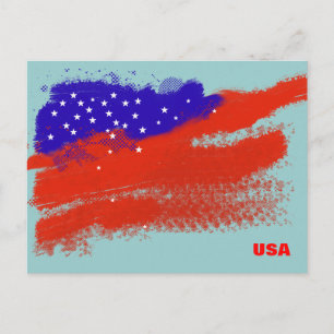 Amerikanische Flagge Postkarte