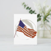 amerikanische Flagge Postkarte (Stehend Vorderseite)