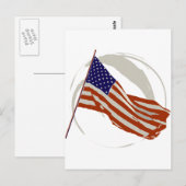 amerikanische Flagge Postkarte (Vorne/Hinten)