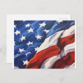 Amerikanische Flagge Postkarte (Vorne/Hinten)