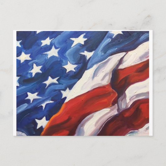 Amerikanische Flagge Postkarte (Vorderseite)