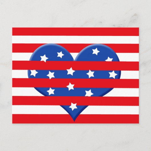 Amerikanische Flagge Postkarte (Vorderseite)