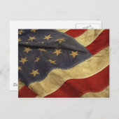 Amerikanische Flagge Postkarte (Vorne/Hinten)
