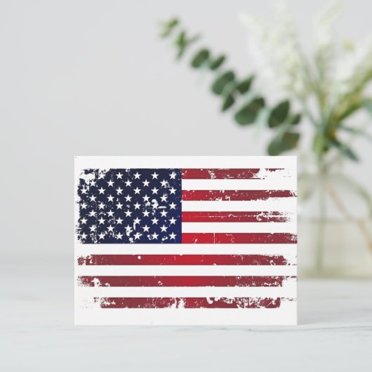 Amerikanische Flagge Postkarte (Stehend Vorderseite)