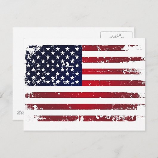 Amerikanische Flagge Postkarte (Vorne/Hinten)