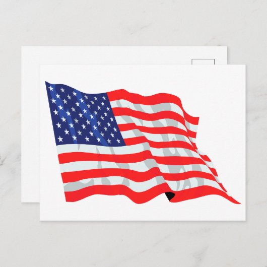 Amerikanische Flagge Postkarte (Vorne/Hinten)