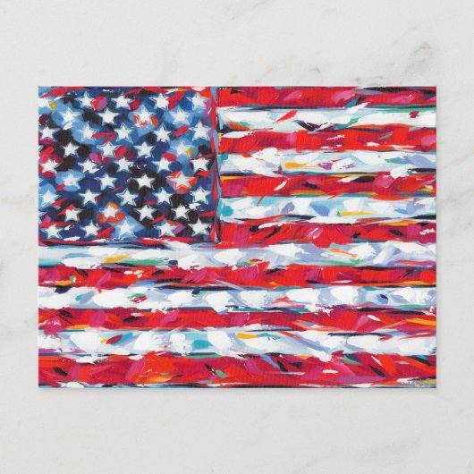 Amerikanische Flagge Postkarte (Vorderseite)
