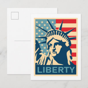 Amerikanische Flagge Postkarte