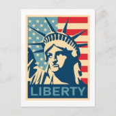 Amerikanische Flagge Postkarte (Vorderseite)