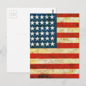 Amerikanische Flagge Postkarte (Vorne/Hinten)