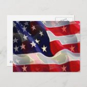 Amerikanische Flagge Postkarte (Vorne/Hinten)