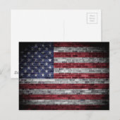Amerikanische Flagge. Postkarte (Vorne/Hinten)
