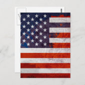 Amerikanische Flagge Postkarte (Vorne/Hinten)