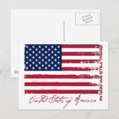 Amerikanische Flagge Postkarte (Vorne/Hinten)