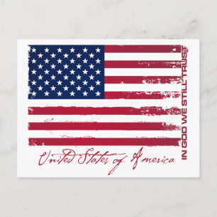 Amerikanische Flagge Postkarte