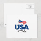 Amerikanische Flagge Postkarte (Vorne/Hinten)