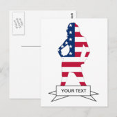 Amerikanische Flagge Postkarte (Vorne/Hinten)