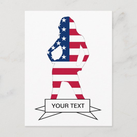 Amerikanische Flagge Postkarte (Vorderseite)