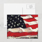 Amerikanische Flagge Postkarte (Vorne/Hinten)