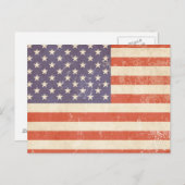 Amerikanische Flagge Postkarte (Vorne/Hinten)
