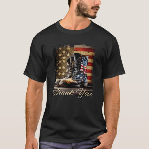 Amerikanische Flagge Proud Krieger Militär Patriot T-Shirt