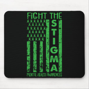 Amerikanische Flagge Psychische Gesundheitsaufklär Mousepad