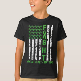 Amerikanische Flagge - Psychische Gesundheitsprobl T-Shirt