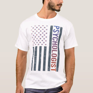 Amerikanische Flagge - Psychologe T-Shirt