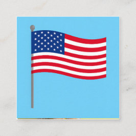 amerikanische Flagge Quadratische Visitenkarte