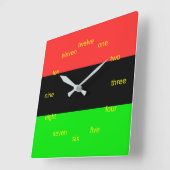 Amerikanische Flagge Quadratische Wanduhr (Winkel)