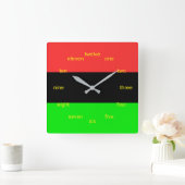 Amerikanische Flagge Quadratische Wanduhr (Zuhause)