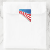 Amerikanische Flagge Quadratischer Aufkleber (Tasche)
