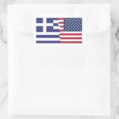 Amerikanische Flagge Quadratischer Aufkleber (Tasche)