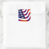 Amerikanische Flagge Quadratischer Aufkleber (Tasche)