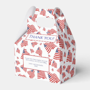 Amerikanische Flagge Random Muster Rot Blau Geschenkschachtel