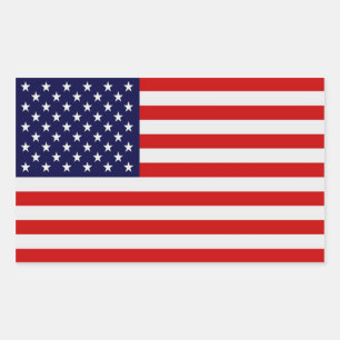 Amerikanische Flagge Rechteckige Aufkleber