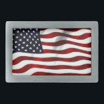 Amerikanische Flagge Rechteckige Gürtelschnalle<br><div class="desc">Amerikanische Flagge</div>