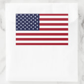 Amerikanische Flagge Rechteckiger Aufkleber (Tasche)