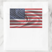 Amerikanische Flagge Rechteckiger Aufkleber (Tasche)