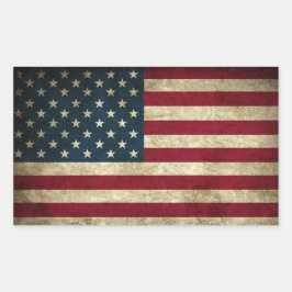 Amerikanische Flagge Rechteckiger Aufkleber