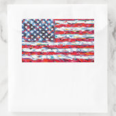 Amerikanische Flagge Rechteckiger Aufkleber (Tasche)
