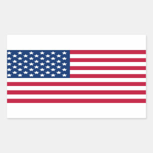 Amerikanische Flagge Rechteckiger Aufkleber