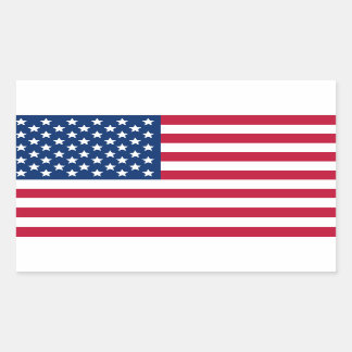 Amerikanische Flagge Rechteckiger Aufkleber