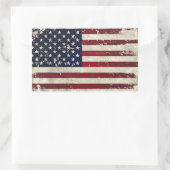 Amerikanische Flagge Rechteckiger Aufkleber (Tasche)