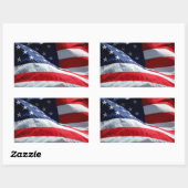Amerikanische Flagge Rechteckiger Aufkleber (Blatt)