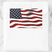 Amerikanische Flagge Rechteckiger Aufkleber (Tasche)